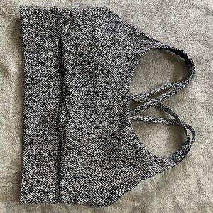 Lululemon Black and White Herringbone sports bra